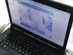 Istri gemuk di webcam dengan teman