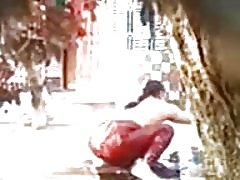 Gemuk aunti mandi catpured