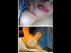 Chatroulette chat acak Meksiko dengan payudara yang bagus dan lidah