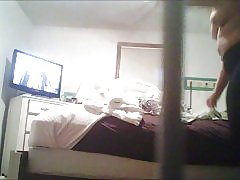 Cam tersembunyi nyata! muda berambut pirang kasey berubah sebelum tidur